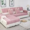 Modern Velvet Quilting Sectional Sofa Covers for Living Room Warm Short Plush Sofa Towel Soft Touch Couch Covers for Sofa