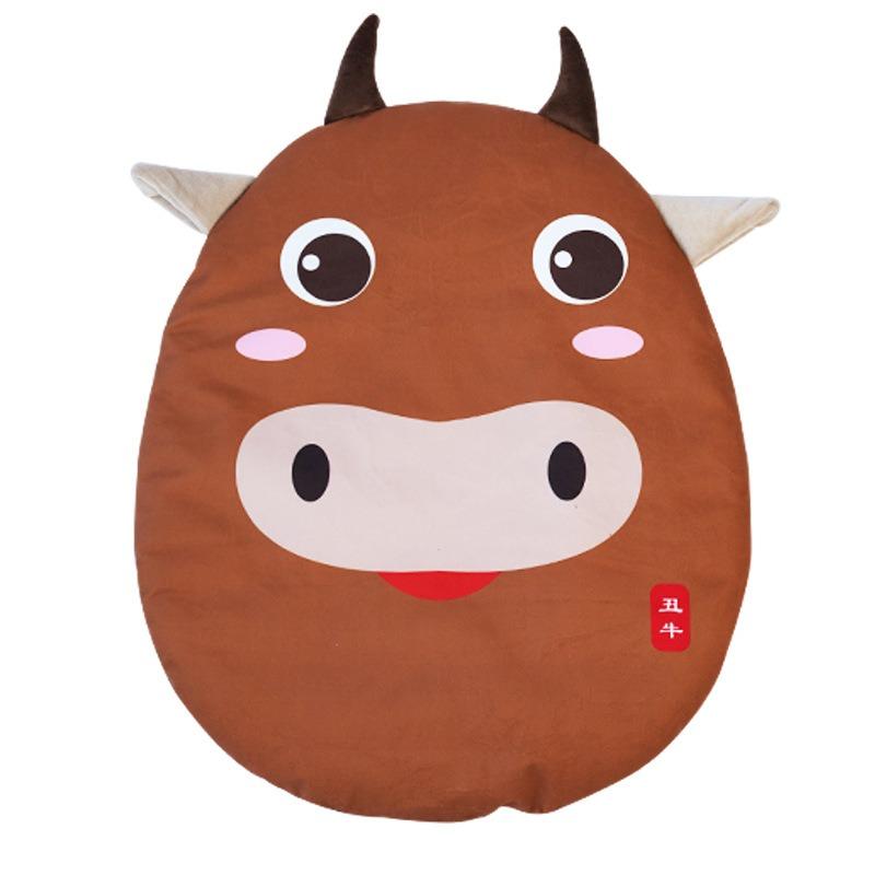 Cute Zodiac Cartoon Pet Mat Soft Fluffy Animal Face Resting Pad Non Slip Sleeping Mat for Cats Small Dogs Indoor Use