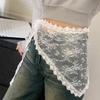 Y2K Triangle Apron Embroidery Outwear Mini Skirt Fashion Waist Scarf  Streetwear