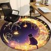 1pc Whimsical Moonlit Garden Office Round Area Rug,  Mat Suitable ForOffice, Under Office Chairs Bedroom Living Room Home Decor, Room Deco