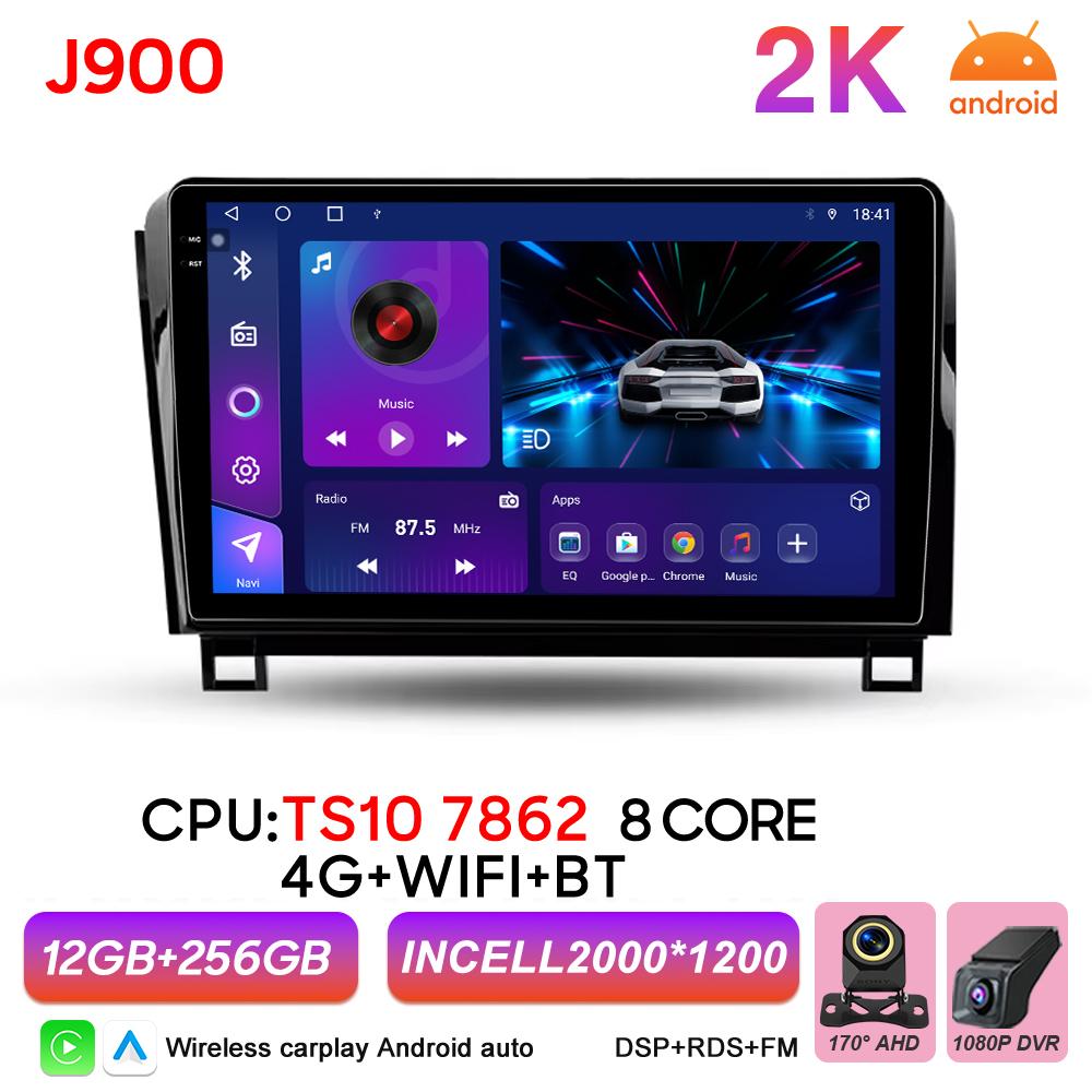 Android 16 Auto Car Radio For Toyota Tundra XK50 Sequoia XK60 2007 2008 2009 2010 2011 - 2017 2k Video Multimedia Player 5G Wifi