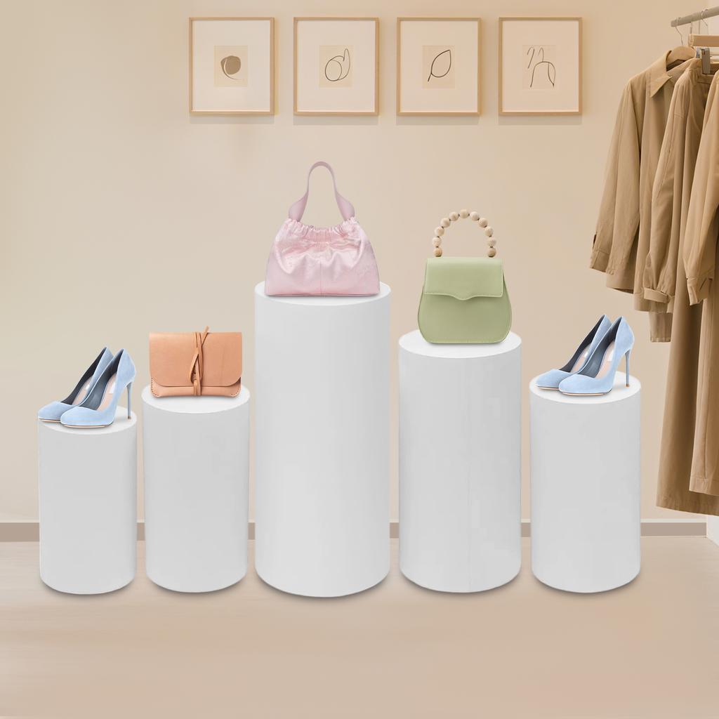 5 шт. Белая подставка для десертов, Современная цилиндрическая стойка для кексов и тортов, Сверхпрочная железная многоярусная подставка