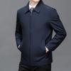 Мужская административная куртка в стиле business casual для межсезонья с подкладкой из плюша для мужчин среднего возраста
