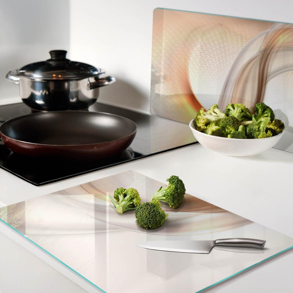 Decorative Glass Chopping and Serving Boards Abstract 2x40x52 cm