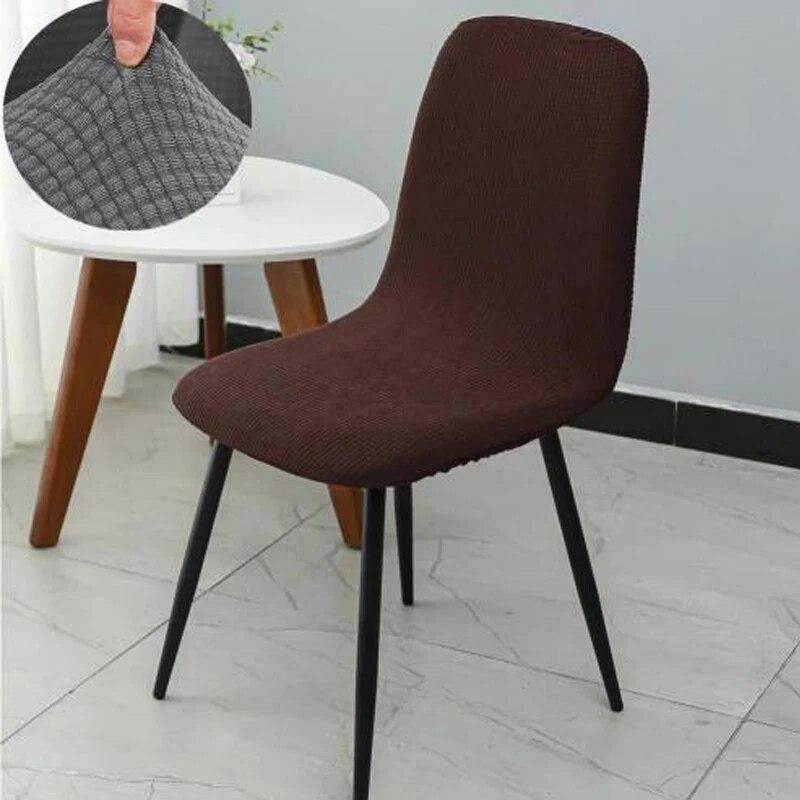 High Quality Multi-color Thickened Elastic Chair Cover Universal Curved Dining Chair Cover All Inclusive Backrest Integrated Set