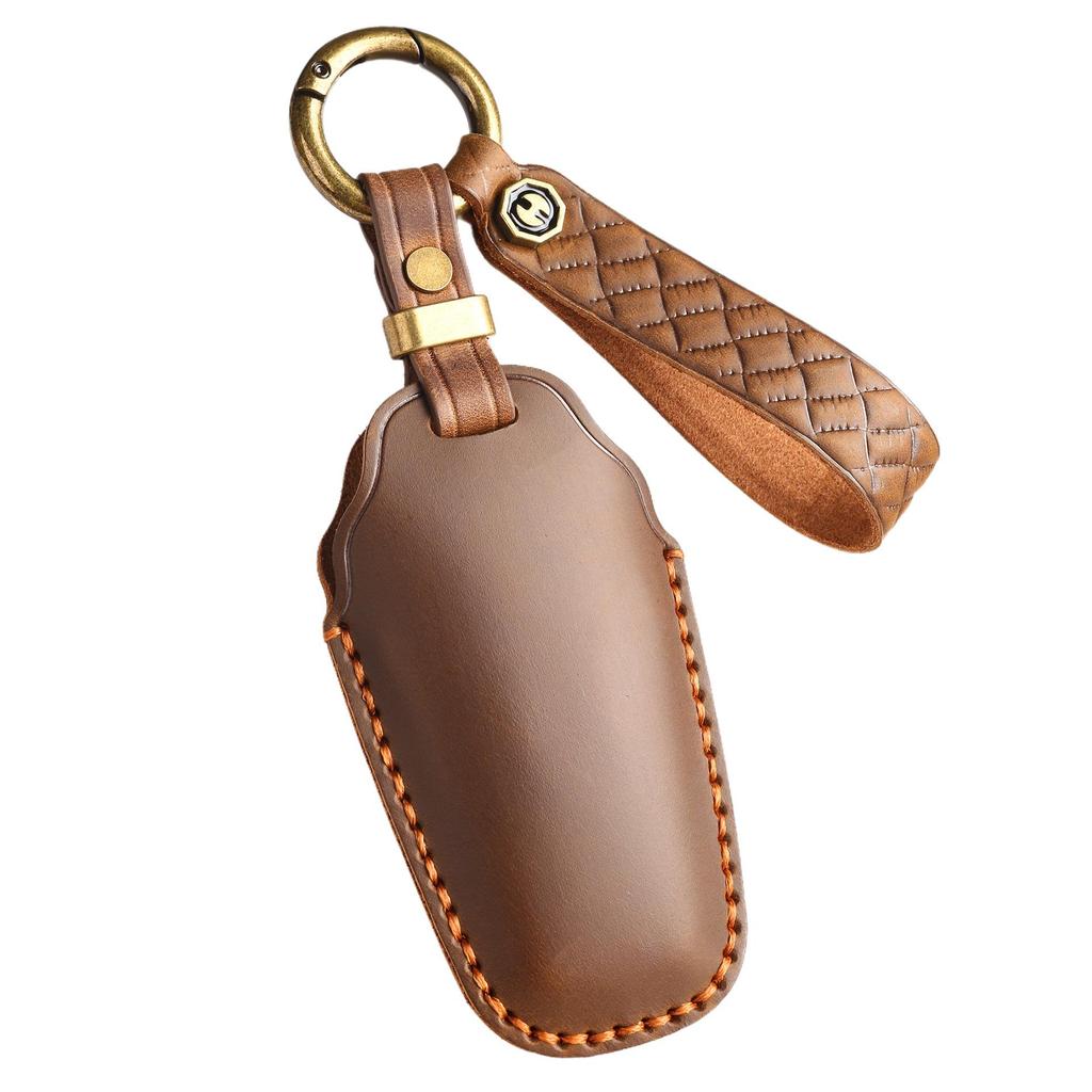 Handmade Genuine Leather Key Cover for Lantu Dreamer: Retro Design with Buckle
