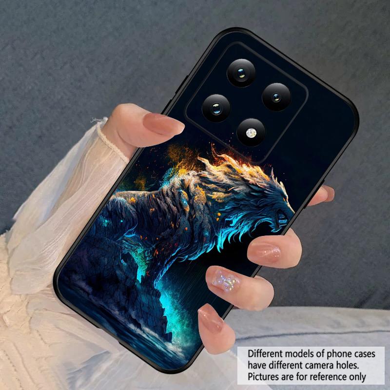 Светящаяся голова льва для Xiaomi 11T 11 Ultra 12 12T Pro 14 15 13 Lite Mi Poco M4 5 M7 5G X4 X5 M6 C75 Pro X6 4G мягкий чехол для телефона