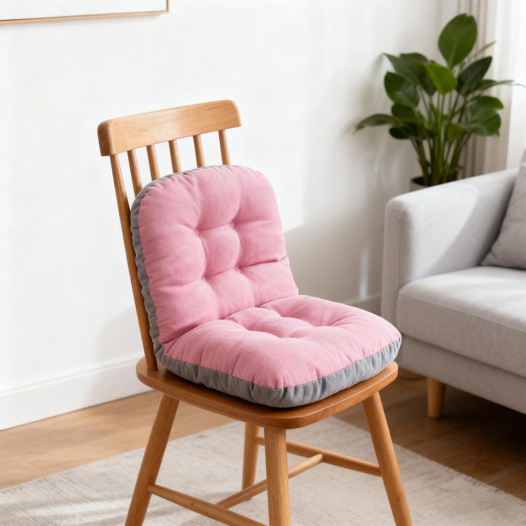 Non- Rocking Chair Cushion With Removable Lid And Lacing Straps For Worker, Car And Home Use