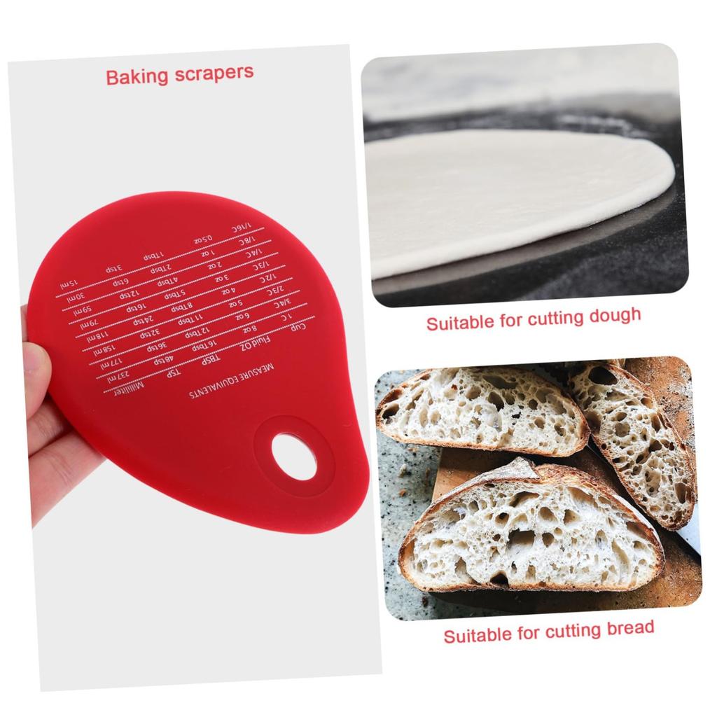 Силиконовый скребок Разделочная доска для нарезки хлеба Выпечка Многофункциональный скребок Термостойкий Шкала Скребок для муки Нож для резки