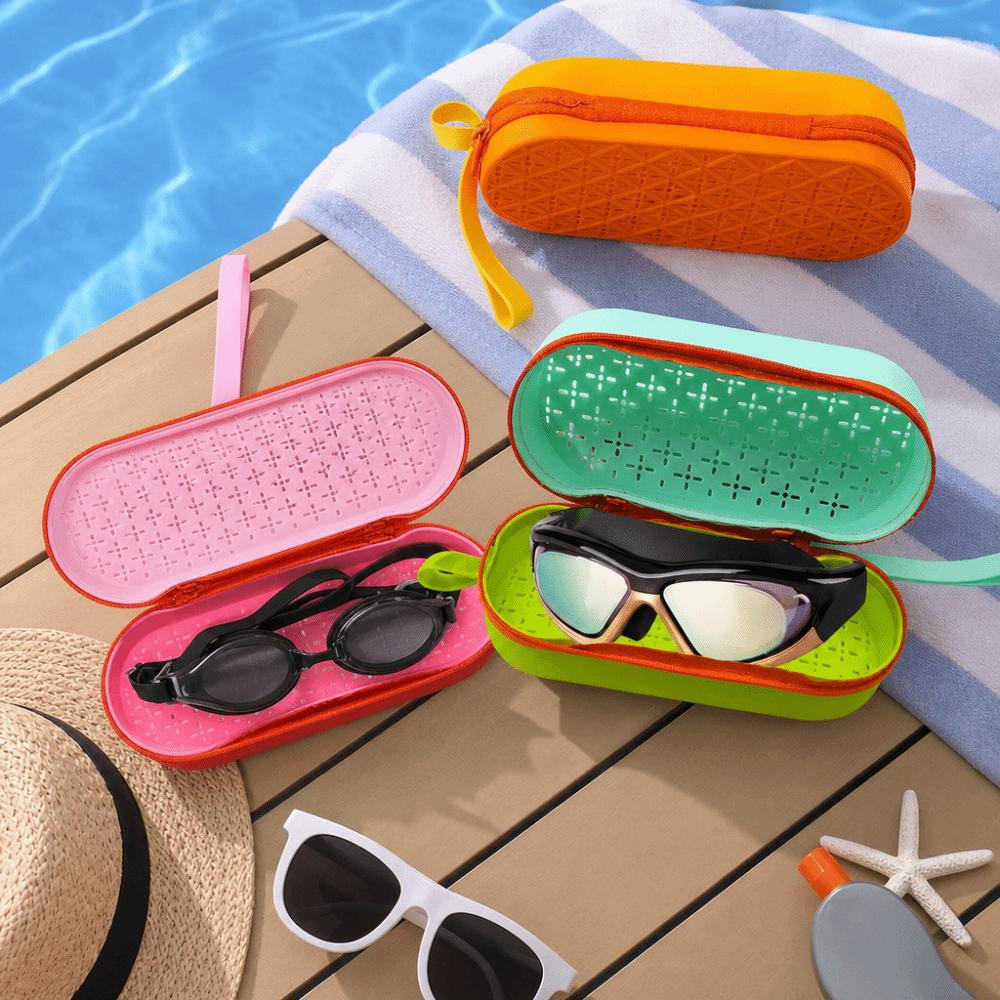 Soft Glasses Protective Case Breathable Glasses Case Portable Swimming Goggle Case for Students