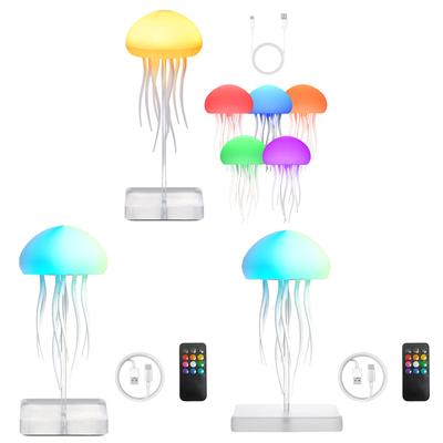 Светодиодный градиентный светильник-медуза RGB Танцующая медуза Настольная лампа Перезаряжаемый ночник для спальни гостиной
