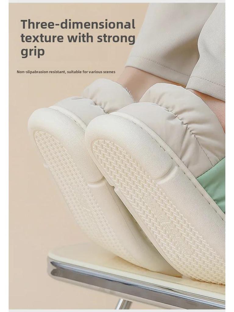 2023 Новые водонепроницаемые нескользящие теплые хлопковые домашние тапочки для женщин и мужчин