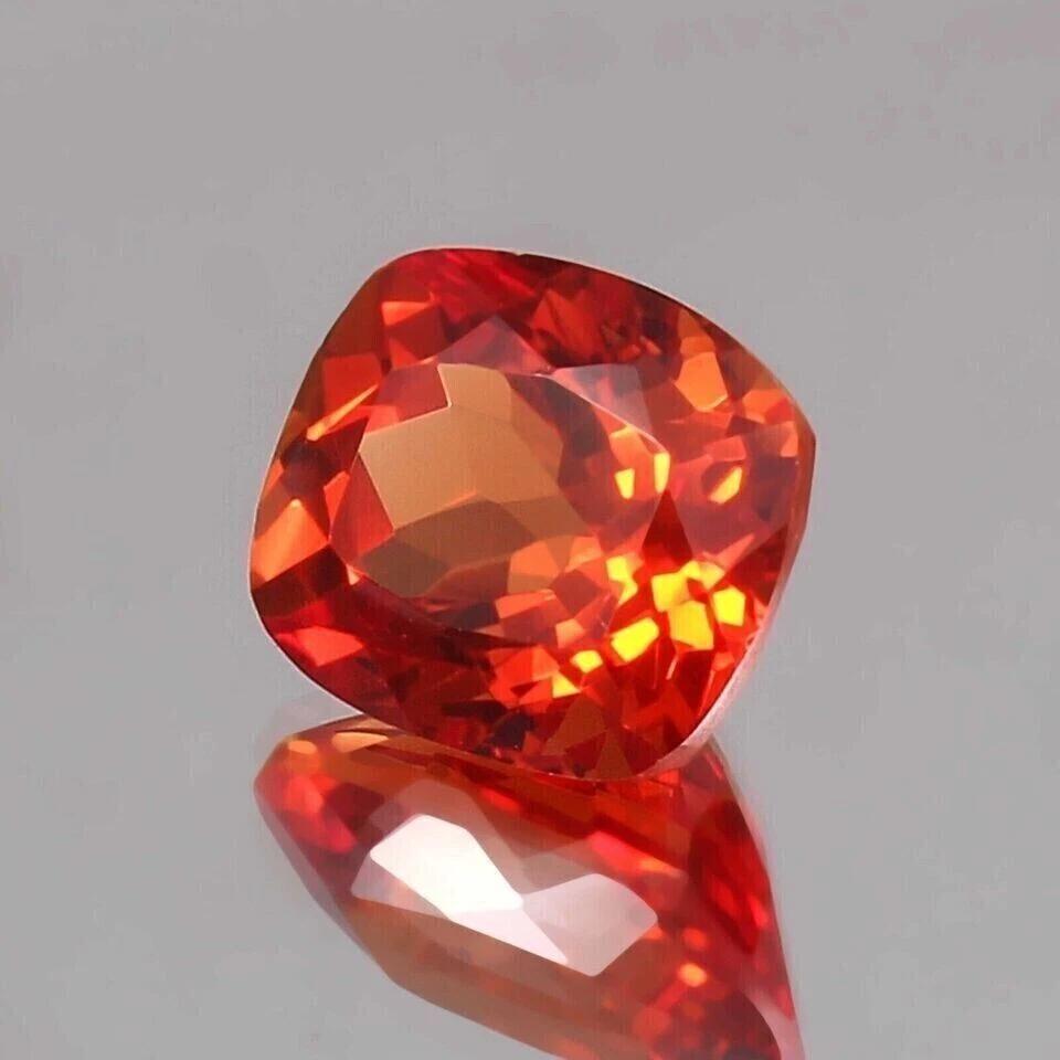 Ceylon Padparadscha Sapphire Cushion Natural 12.80 Ct Stunning Gemstone