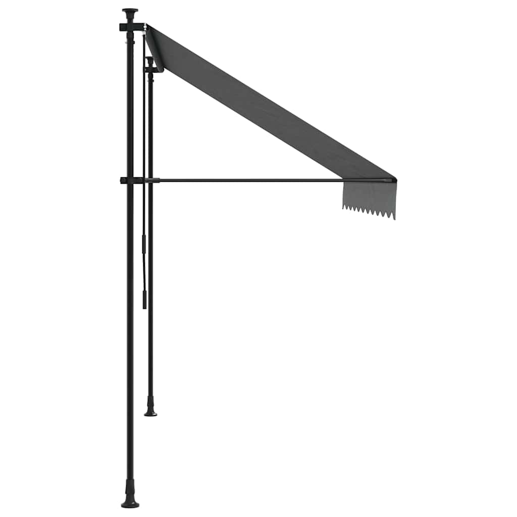 Retractable Awning Anthracite Grey 250x150 cm Fabric and Steel