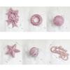 Foam Ball Bow Tree Top Star Christmas Tree Ornaments Pink Christmas Ball
