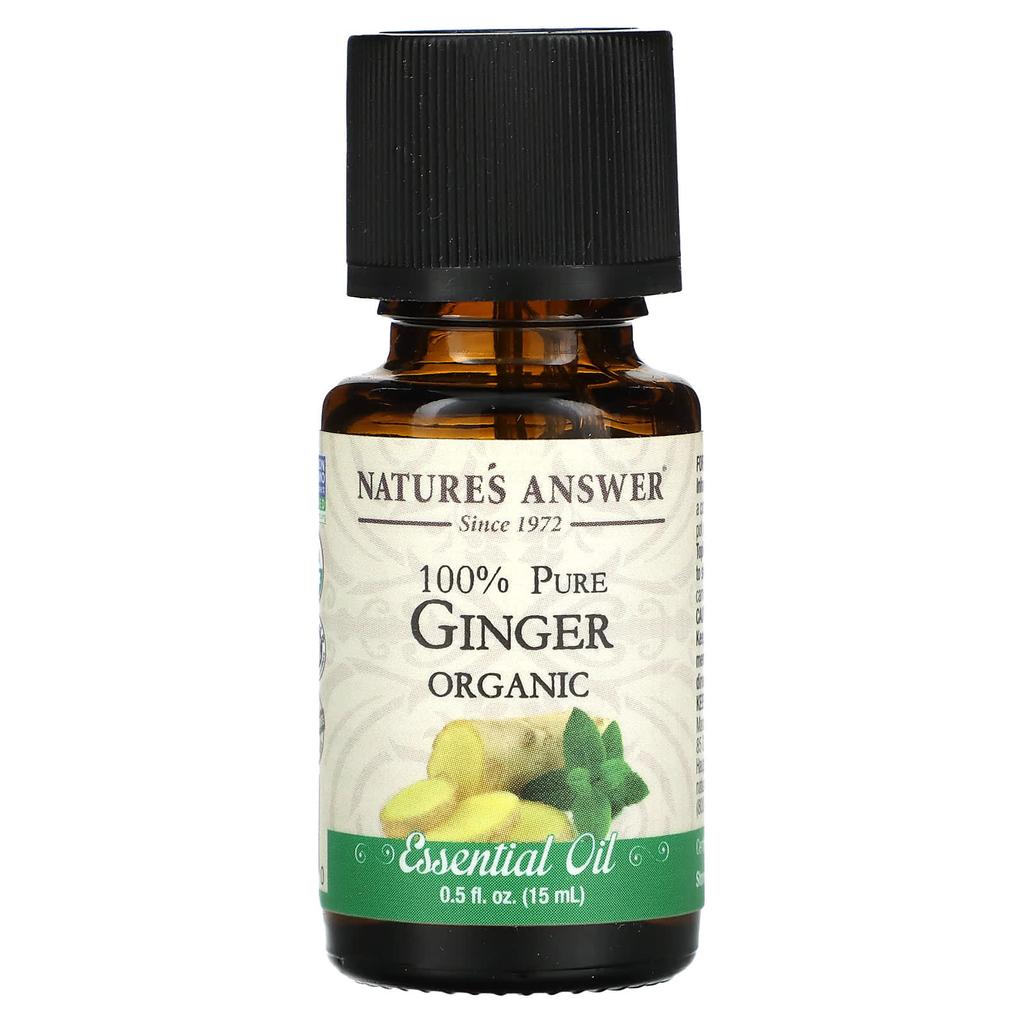 Nature's Answer 100% Pure Organic Essential Oil, Ginger, 15 Ml (0.5 Fl Oz)