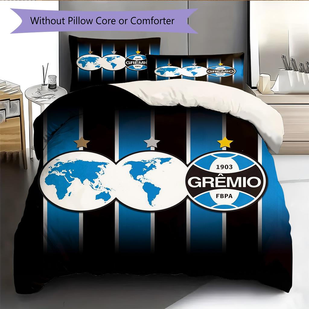 Grêmio FBPA Pattern Bedding Quilt Set Home Decoration Gift (1 * duvet cover + 2 * pillowcase without core)