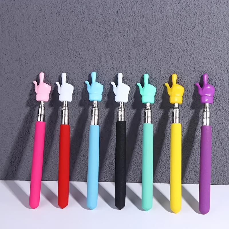 1 Reusable Pointer Finger Reading Stick for Reading, Extendable Finger Guide Tool, Teacher's Conducting Wand Reading