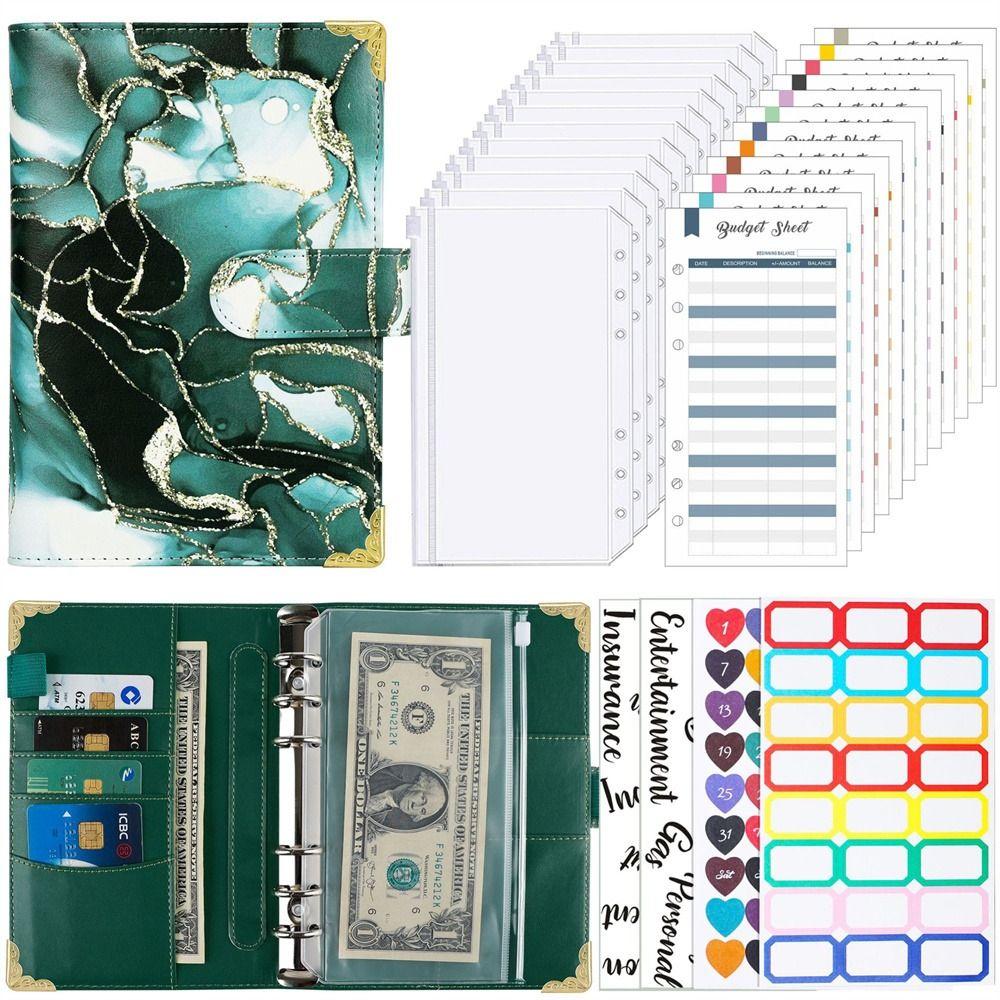 Pockets Cash Envelopes Bill Organizer Binder Notebook A6 Notebook Budget Binder Planner Binder
