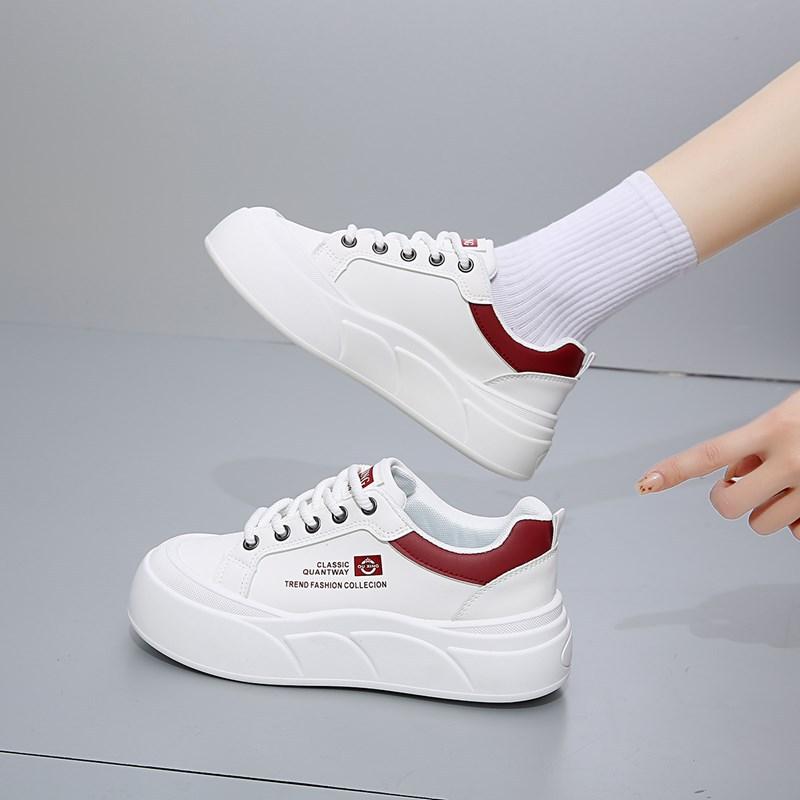 2025 Spring New Korean Version Ins Breathable Little White Shoes Women's Low-top Casual Board Shoes Platform Muffin Shoes GT8803