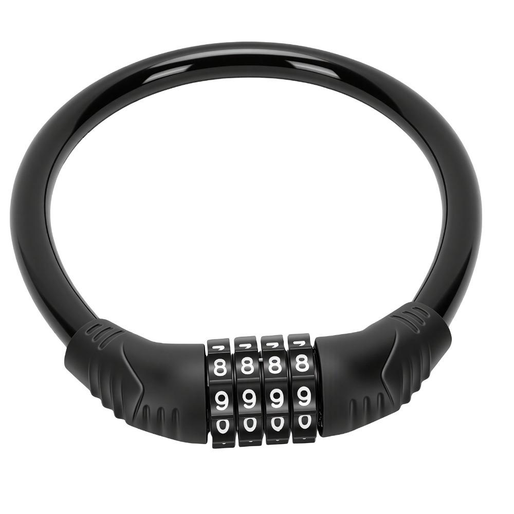 2PCS Steel Cable Anti Theft Bike Lock PVC Cover Ring Cable Lock Bike Cable Lock Electric scooters