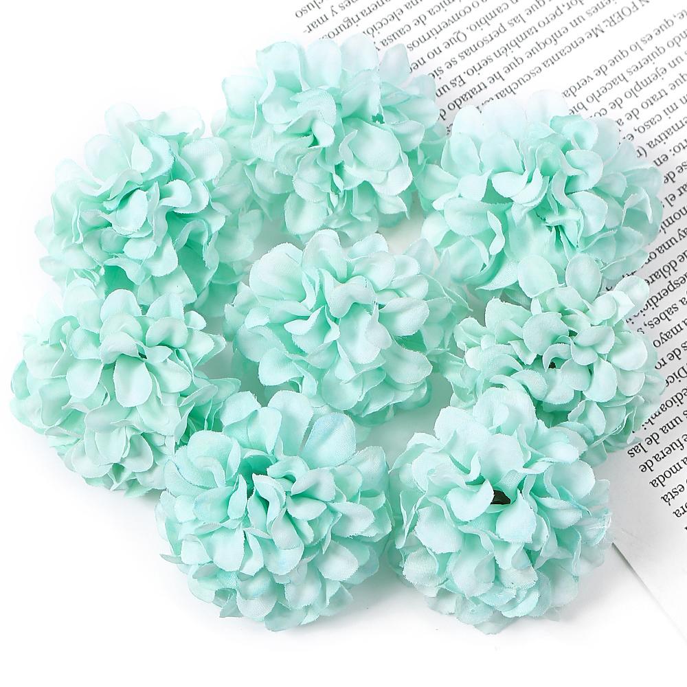 10/20/30Pcs Hydrangea Artificial Flowers Heads 4cm for Home Room Decor DIY Marriage Wreath Accessories Bride Wedding Decoration