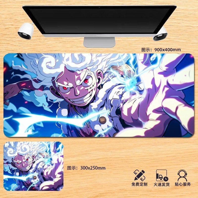 Boys Animation ONE PIECE Leather Mouse Pad Oversize Esports Game Keyboard Pad Luffy Office Computer Desk Pad Nonslip Mouse Pad