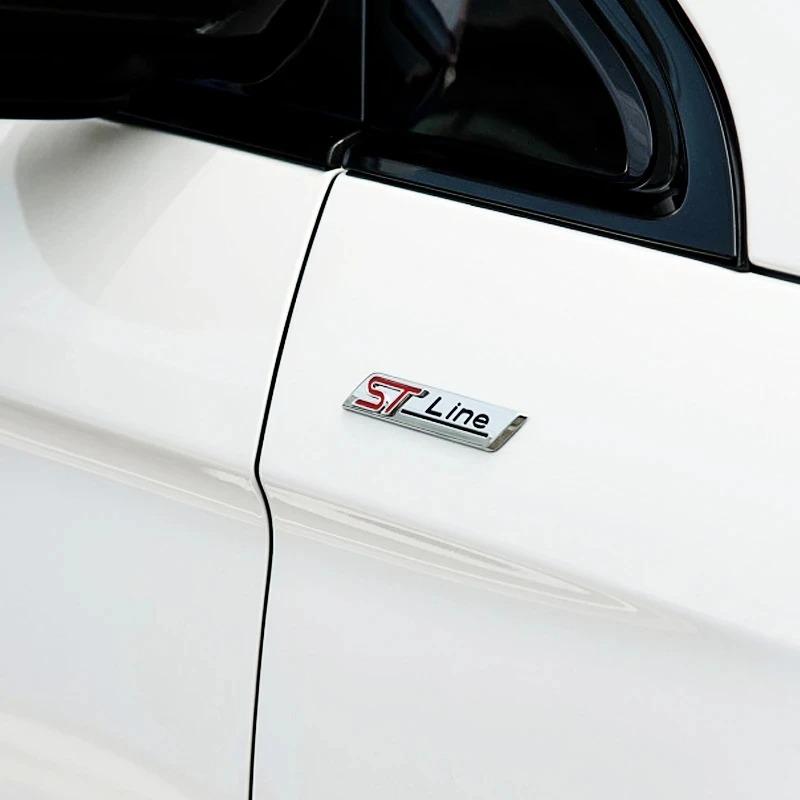 3D Металлическая эмблема-значок ST Line для крыла автомобиля, наклейка для Ford Focus 2 3 4 MK2 MK3 MK4 Kuga Edge Mondeo Fusion Ecosport Fiesta
