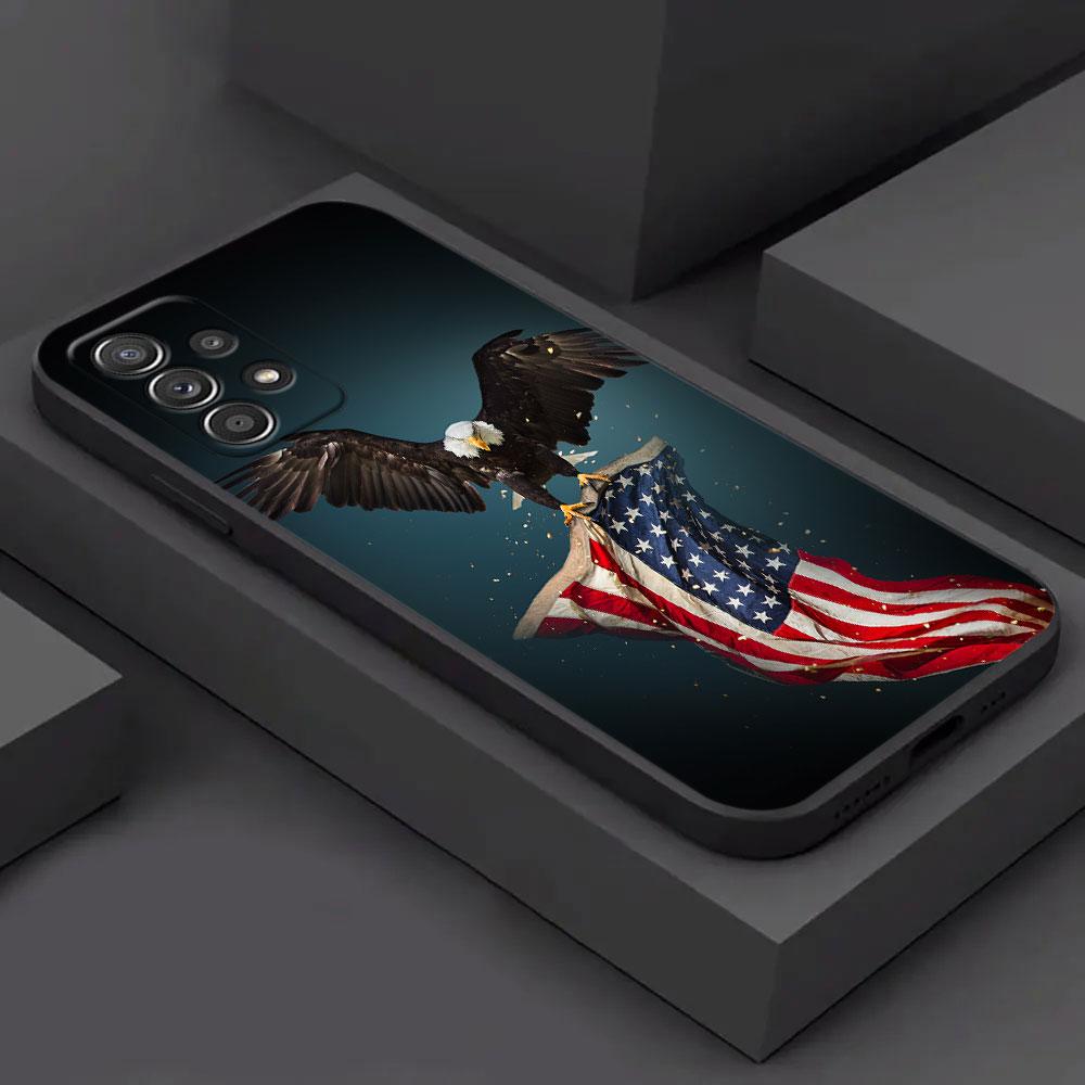 Американский флаг США Орел Чехол для телефона для Samsung Galaxy A15 A25 A24 A23 A22 A21S A20s A13 A10 A05S A04 A03 A02 A14 Мягкая задняя крышка