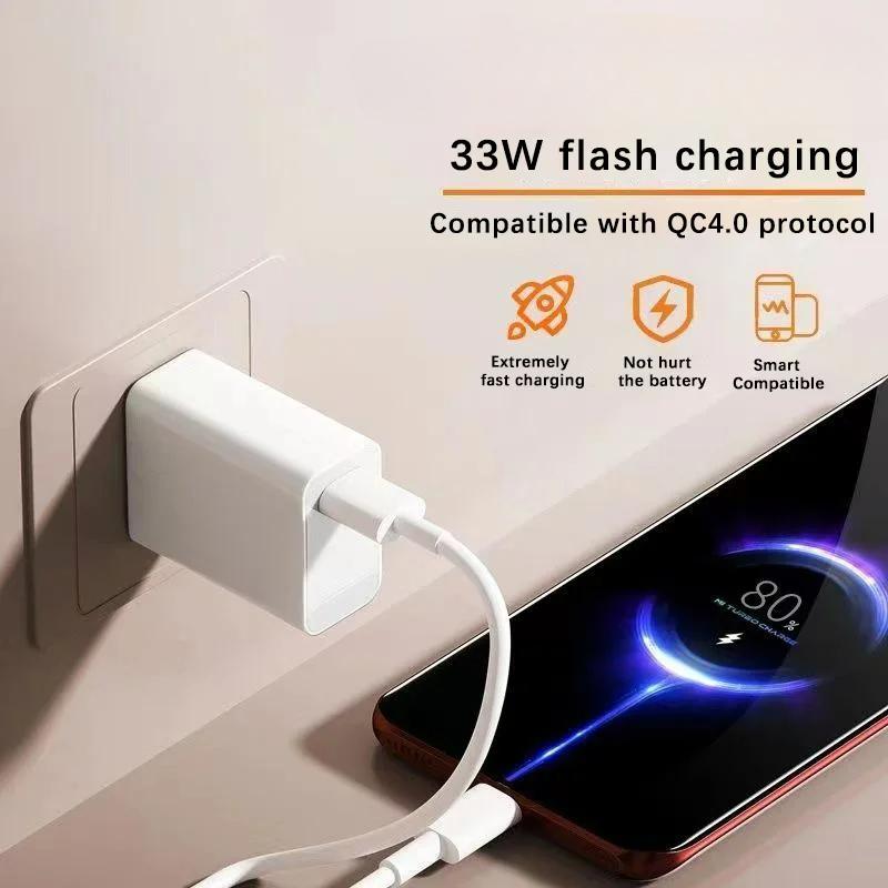 ДЛЯ Xiaomi 33 Вт зарядное устройство Turbo Fast Charge Usb Type C кабель для Poco X3 NFC M4 Mi 11I 10T 5G Redmi Note 13 12 11 10 9 Pro