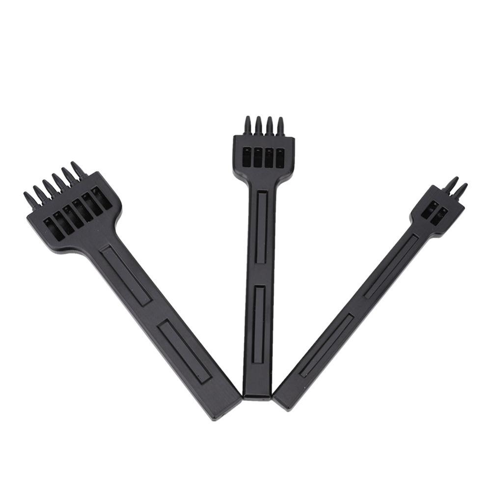 3pcs 4/5/6mm Spacing Leather Hole Puncher Leather Craft Chisel  For DIY Leather Craft