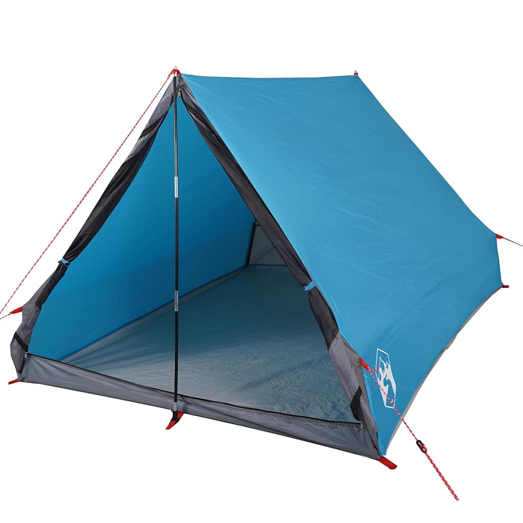 Camping Wedge Tent 2 Persons Blue Waterproof
