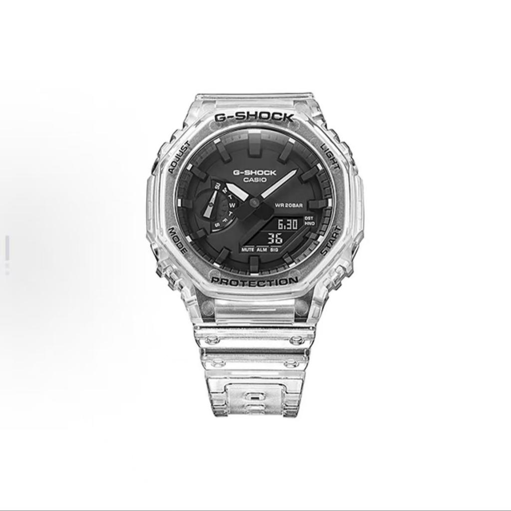 CASIO Men Liquid Crystal,Analog Dual Display Series Blue Watch GA-2100SKE-7A(Watch3--)