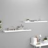 VidaXL Floating Wall Shelves 2 Pcs White 120x23.5x3.8cm MDF