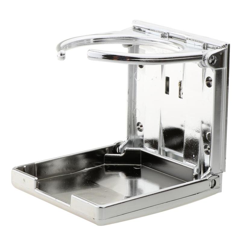 Folding Beverage Holder Easy Install Drink Cup Stand for Boat Yacht Car Truck RV Foosball Table