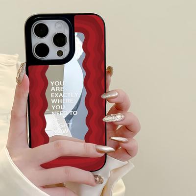 Зеркальный чехол для телефона для iPhone 15 11 13 14 для 15 16 Pro Max 12 13 16 Pro Чехол для телефона в милом стиле с облаками, цветами и животными