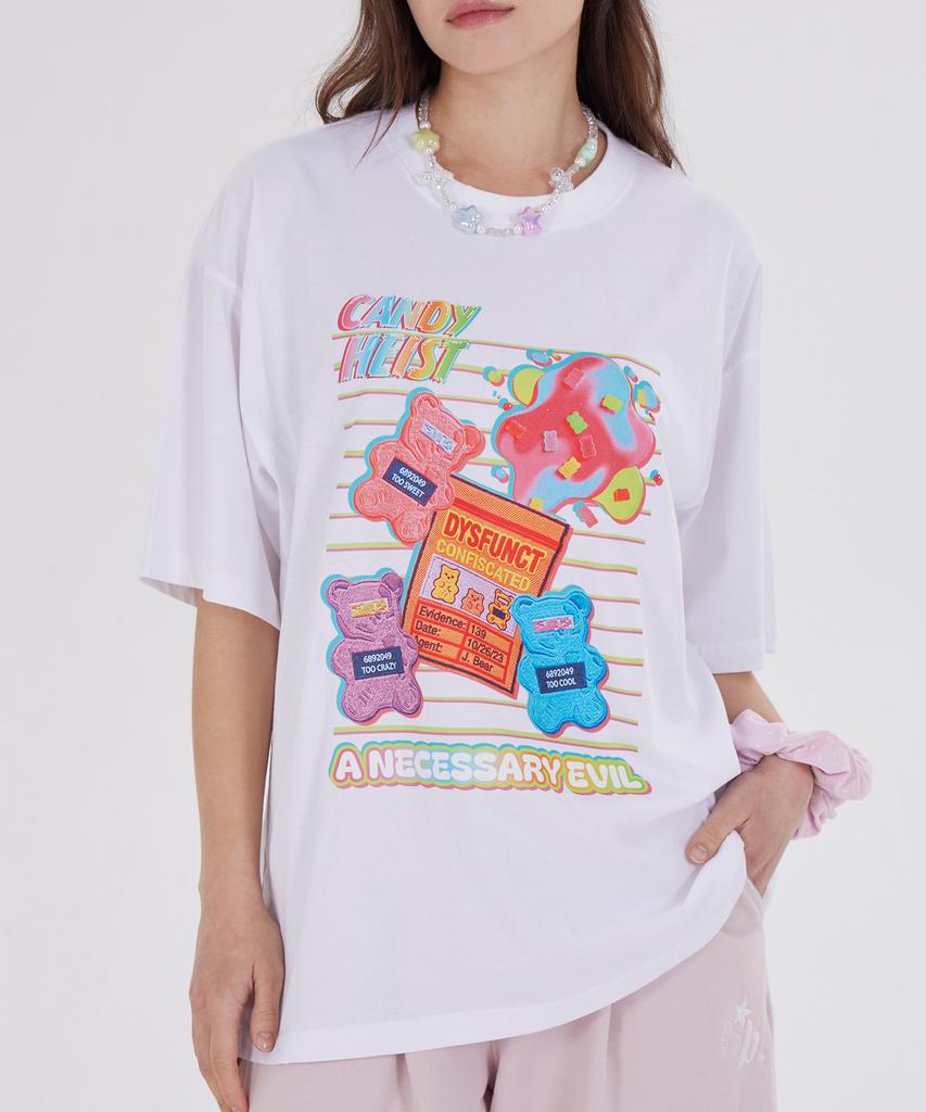 DYSFUNCT Heist Jelly Bears T-Shirt(White)