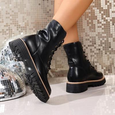 Нишевые ботильоны с круглым носком для детей 2025 осень-зима новая мода универсальные удобные повседневные ботинки-платформа Мартин для детей