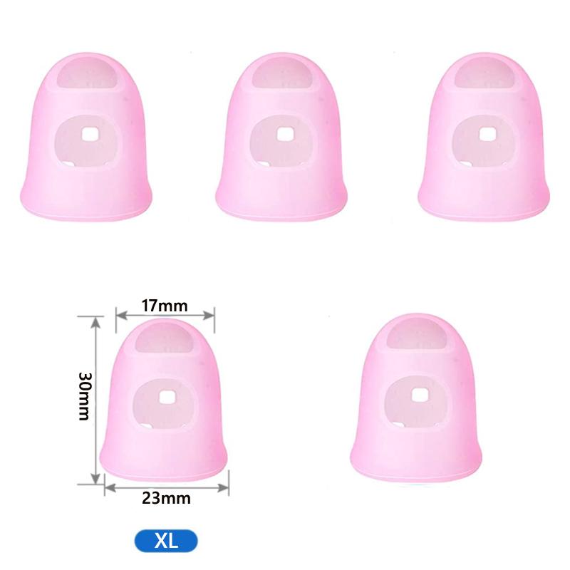 5/10PCS Silicone Finger Sleeve Playing Piano Thimble Hollow Breathable Anti-slip Needle DIY Crafts Sewing Accessories