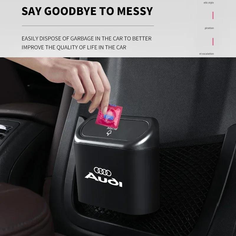 Car Trash Can Garbage Dustbin Storage Box For tt A3 A4 A6 A5 Q5 A1 Q7 Q3 Q2 Q8 A7 A8 TT S5 S6 S7 S8 RS3 RS4 S3 S4 RS5 RS6 RS7