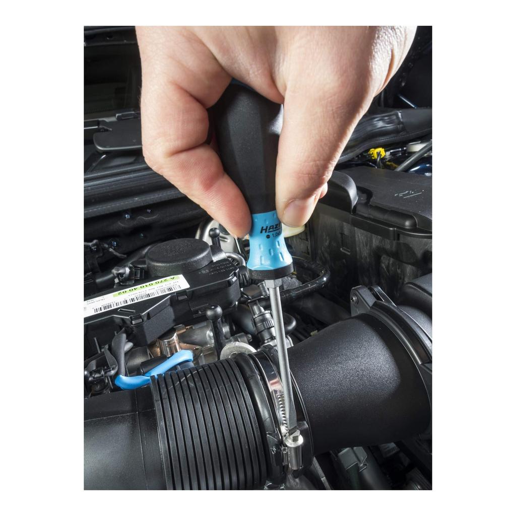 HAZET Hex Grip Driver HEXAnamic Grip Highly Efficient Power Transfer Ergonomic Shape PH2 Size Overall 214mm / 802-PH2 Non-Slip 3-Component