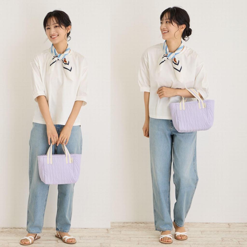 6423 Beautiful Simple Cold Storage Small Tote Bag PT Thermo Keeper [Rootote] Women's Quilting-A (04 Beige)