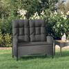 Day and Night - Day and Night Reclining Garden Bench with Black PE Rattan Cushions 107 Cm