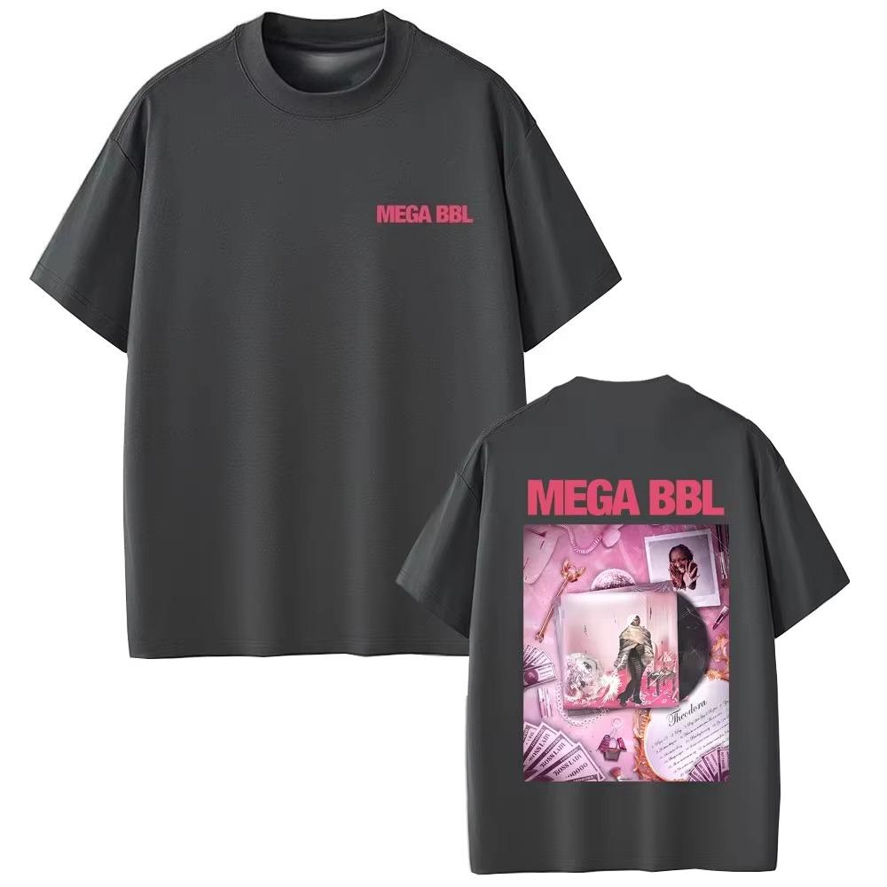 Rapper Theodora Mega Bbl album graphic Tshirt unisex casual retro pure cotton Tshirt allseason couple streetwear  harajuku
