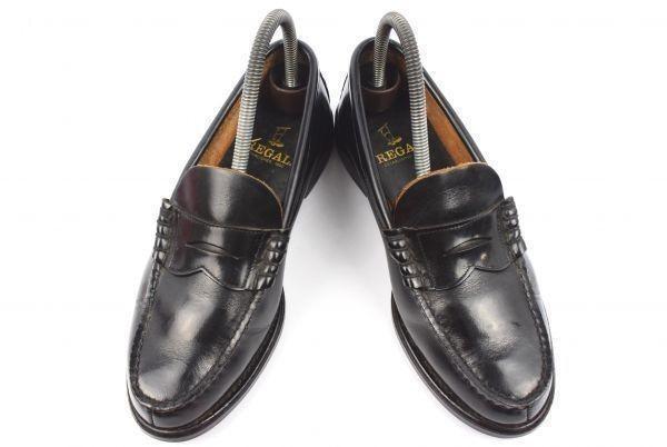 Regal Туфли-лоферы из натуральной кожи, размер 24.0 см, черные, рант Goodyear, классическая деловая обувь(ИСПОЛЬЗОВАЛ)
