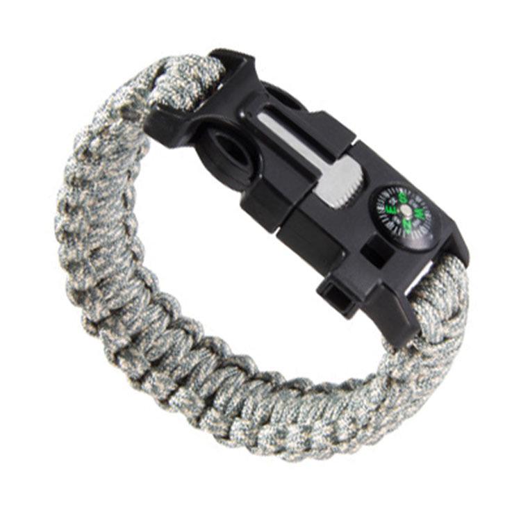 Многофункциональный браслет из паракорда для выживания 5-в-1 с компасом для путешествий на открытом воздухе и альпинизма