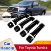 Для Toyota Tundra XK50 2007 ~ 2018 глянцевая черная наружная ручка двери, наклейки, защитный чехол для стайлинга автомобиля