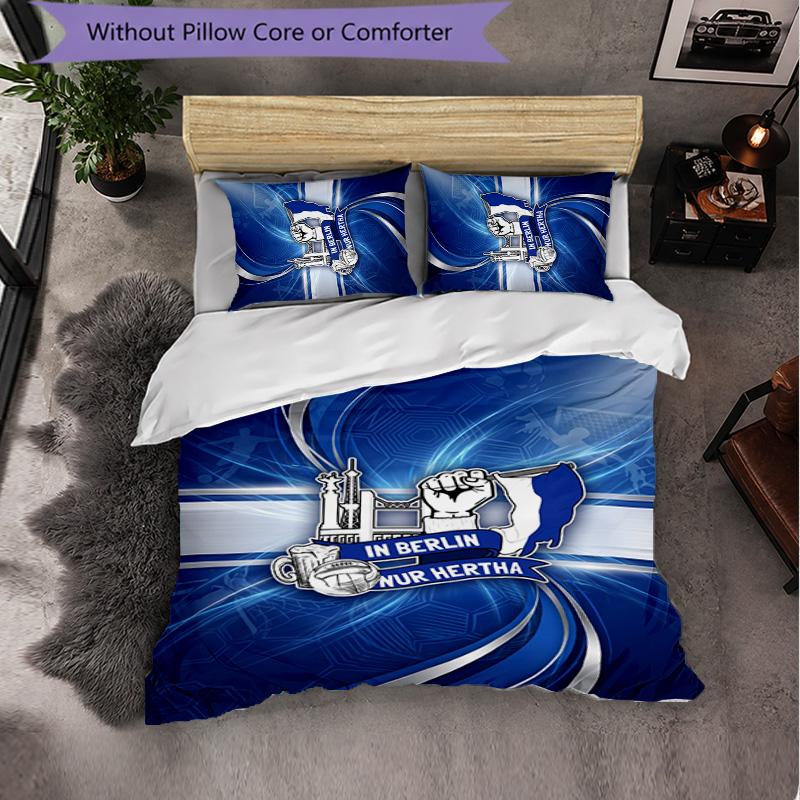 hertha bsc FC Themed Bedding 3Pcs Duvet Cover Set Decorative Bed Linen For Teen Room Home Decoration