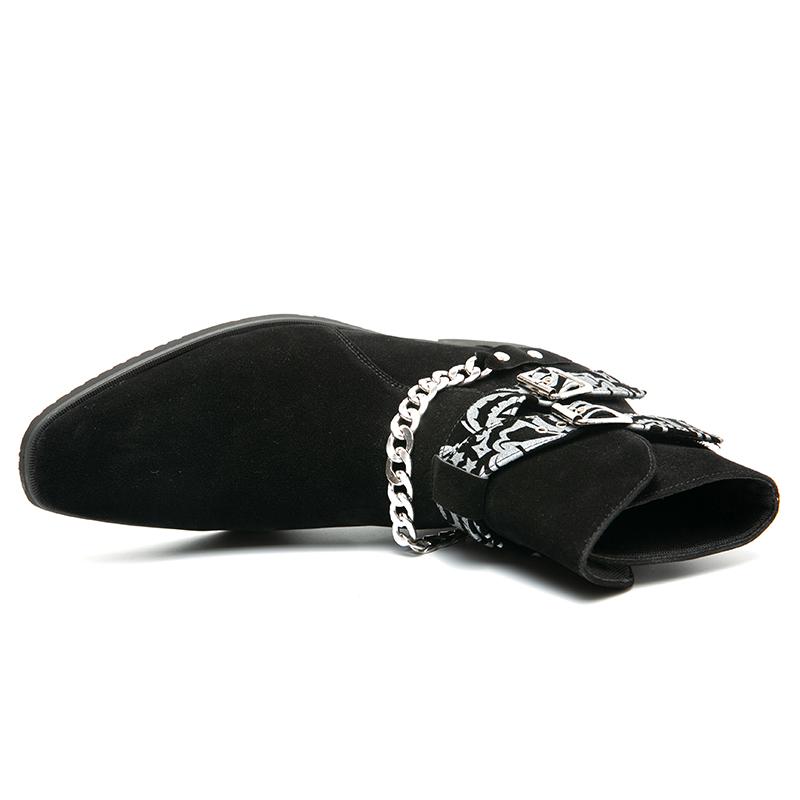 Мода 38-48 Мужские Черные Коричневые С Боковой Пряжкой Матовые Европейские Деловые Офисные Модные Брендовые Ботинки Челси Джентльменские Социальные Ботинки