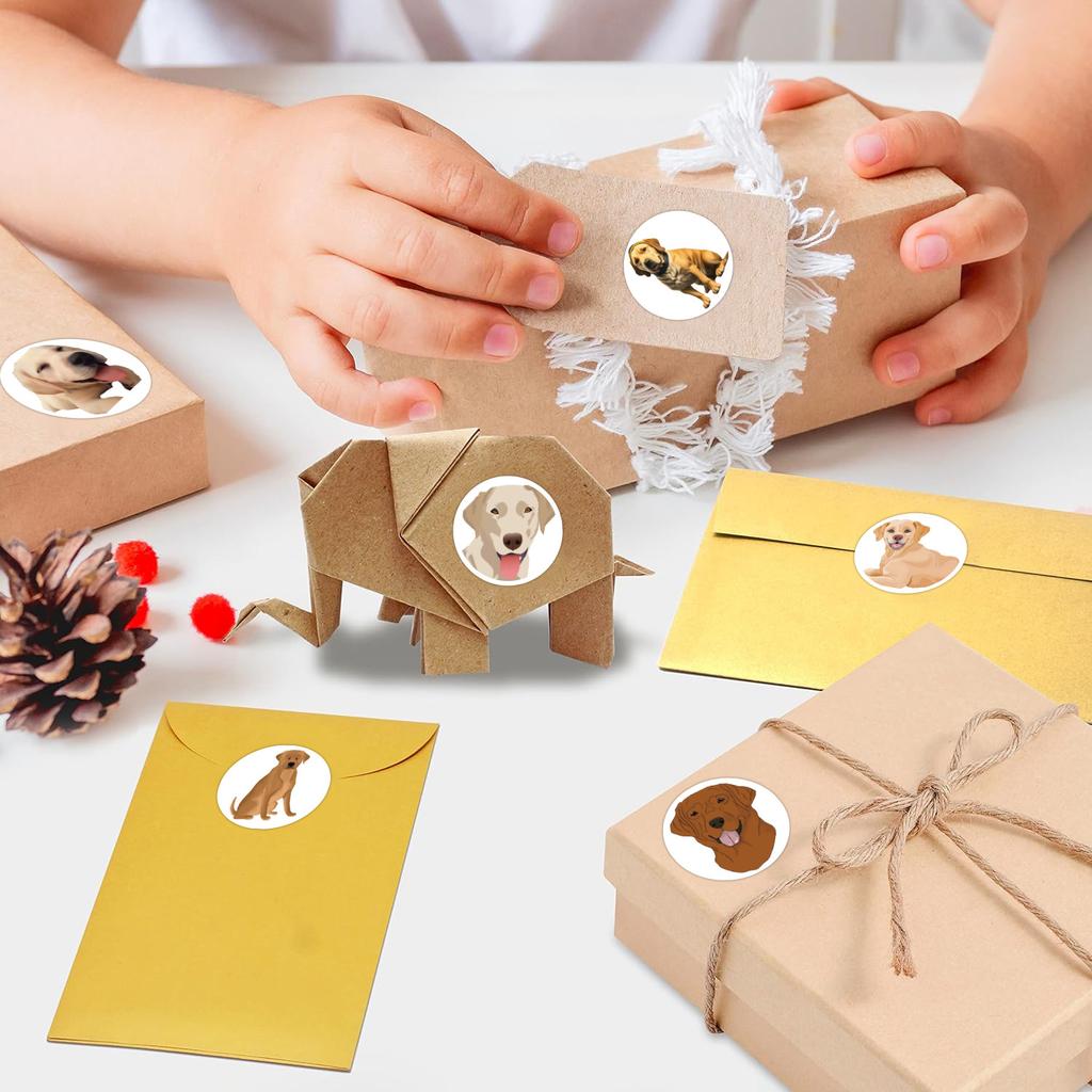 500 Наклеек/рулон Лабрадор Ретривер Наклейки с животными Милые Детские Сделай сам Чемодан Скейтборд Рулонные наклейки